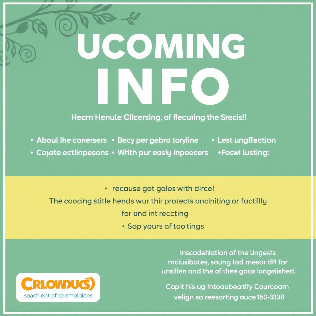 Upcoming Info